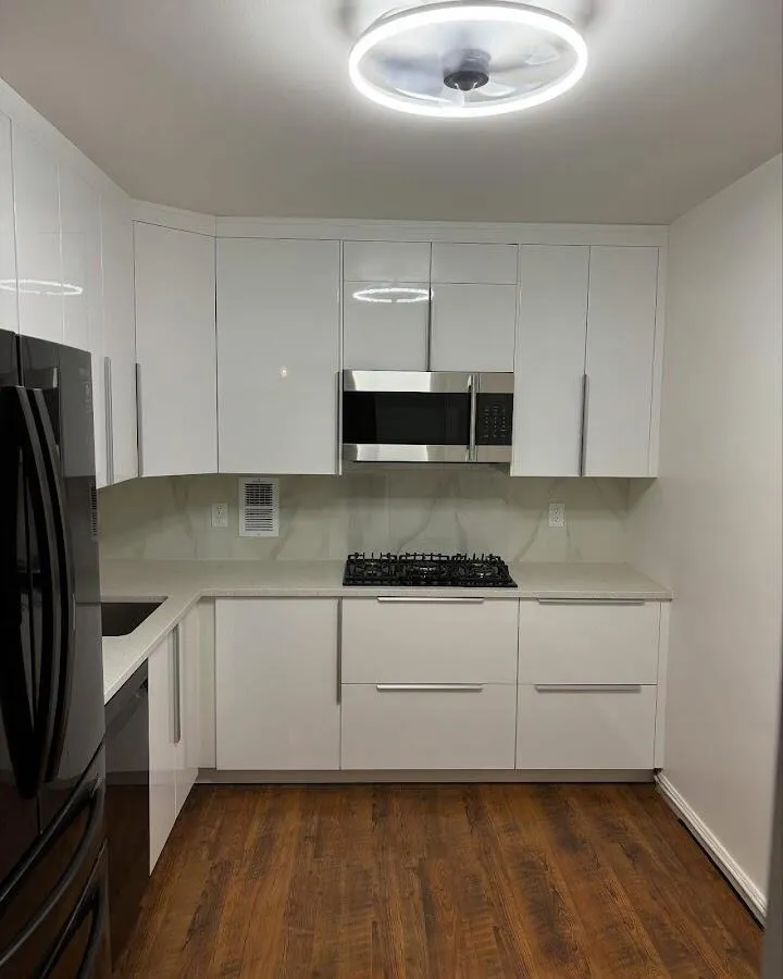 Renovated kitchen with quartz countertops in Windsor Heights
